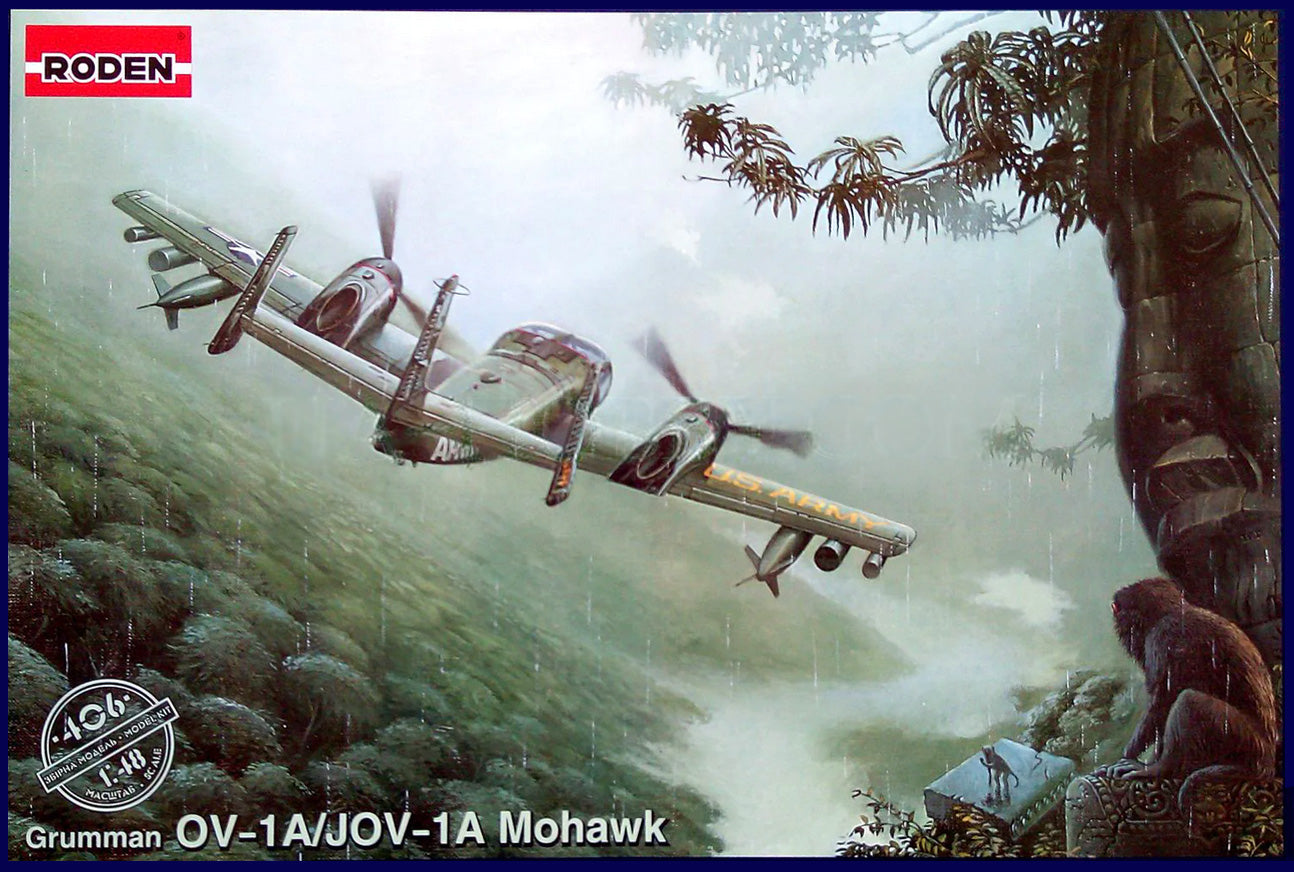 Mohawk Roden Grumman OV-1A/JOV-1A Mohawk - RODEN 1/48 – bassin-maquette