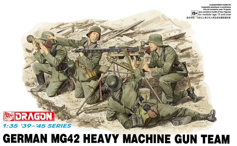 German MG42 Heavy Machine Gun Team - DRAGON / CYBER HOBBY 1/35