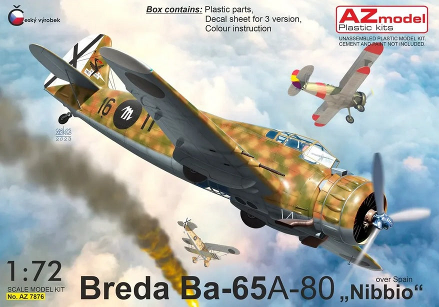 Breda Ba-65A-80 "Nibbio" Over Spain - AZ MODEL 1/72