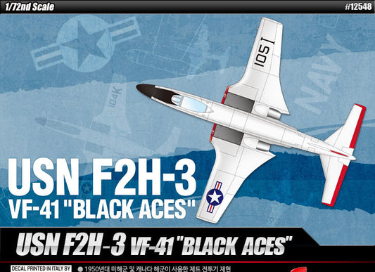 USN F2H-3 VF-14 "Black Aces" - ACADEMY 1/72