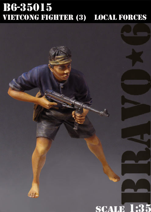 Vietcong Fighter (3), Local Forces - Bravo 6 1/35
