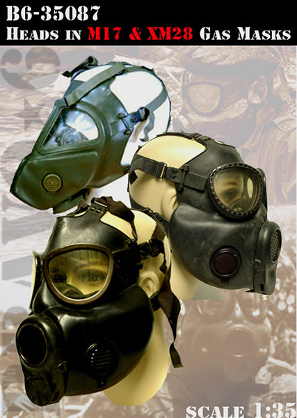 Heads in M17 & XM28 Gas masks - Bravo 6 1/35
