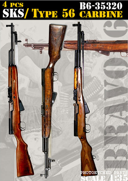 SKS/ Type 56 Carbine (4pcs) - Bravo 6 1/35