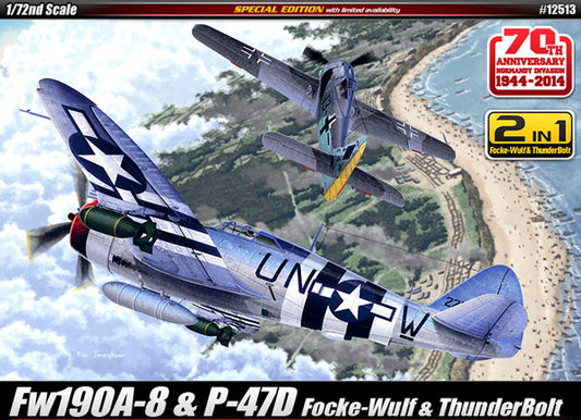 D-DAY P-47 & FW 190A-8 Combo - ACADEMY 1/72