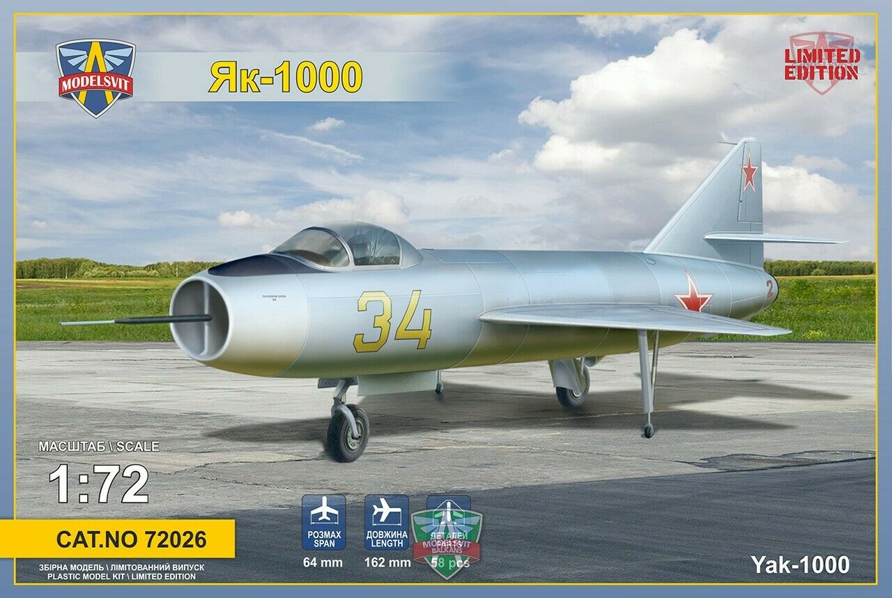 Yakovlev Yak-1000 - MODELSVIT 1/72