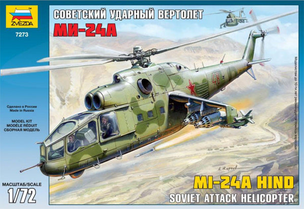 Mil Mi-24A Hind Soviet Attack Helicopter - ZVEZDA 1/72
