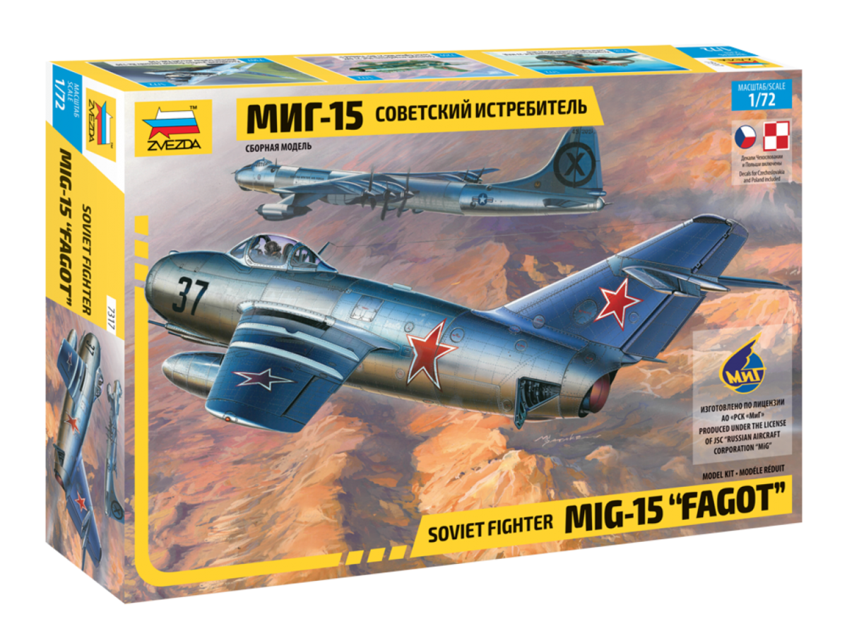 Mikoyan Mig-15 "Fagot" Soviet Fighter - ZVEZDA 1/72
