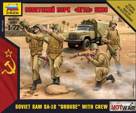 SA-18 "Grouse" Soviet Sam with Crew - ZVEZDA 1/72