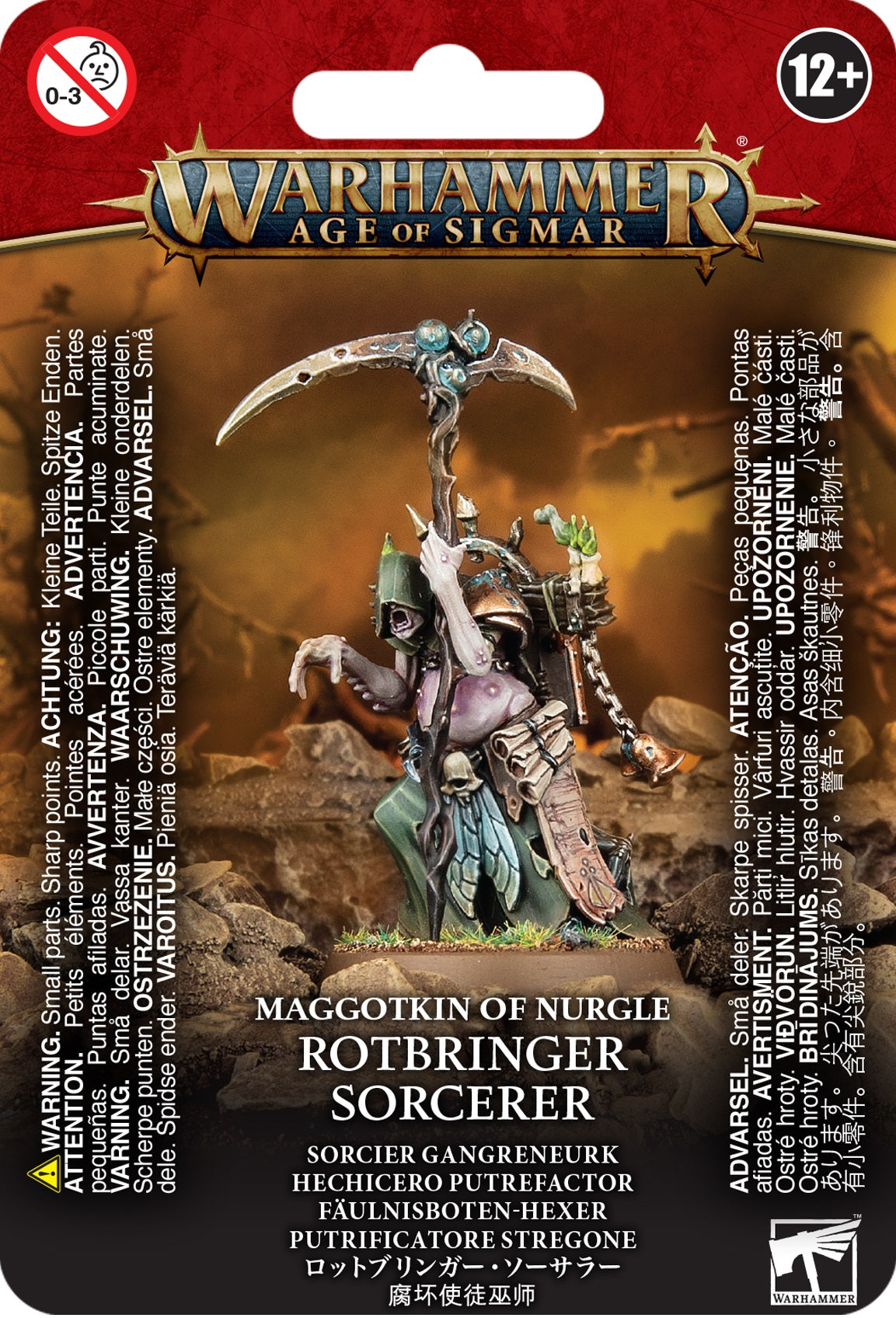Rotbringer Sorcerer / Sorcier Gangreneur - Maggotkin of Nurgle - WARHAMMER AGE OF SIGMAR / CITADEL