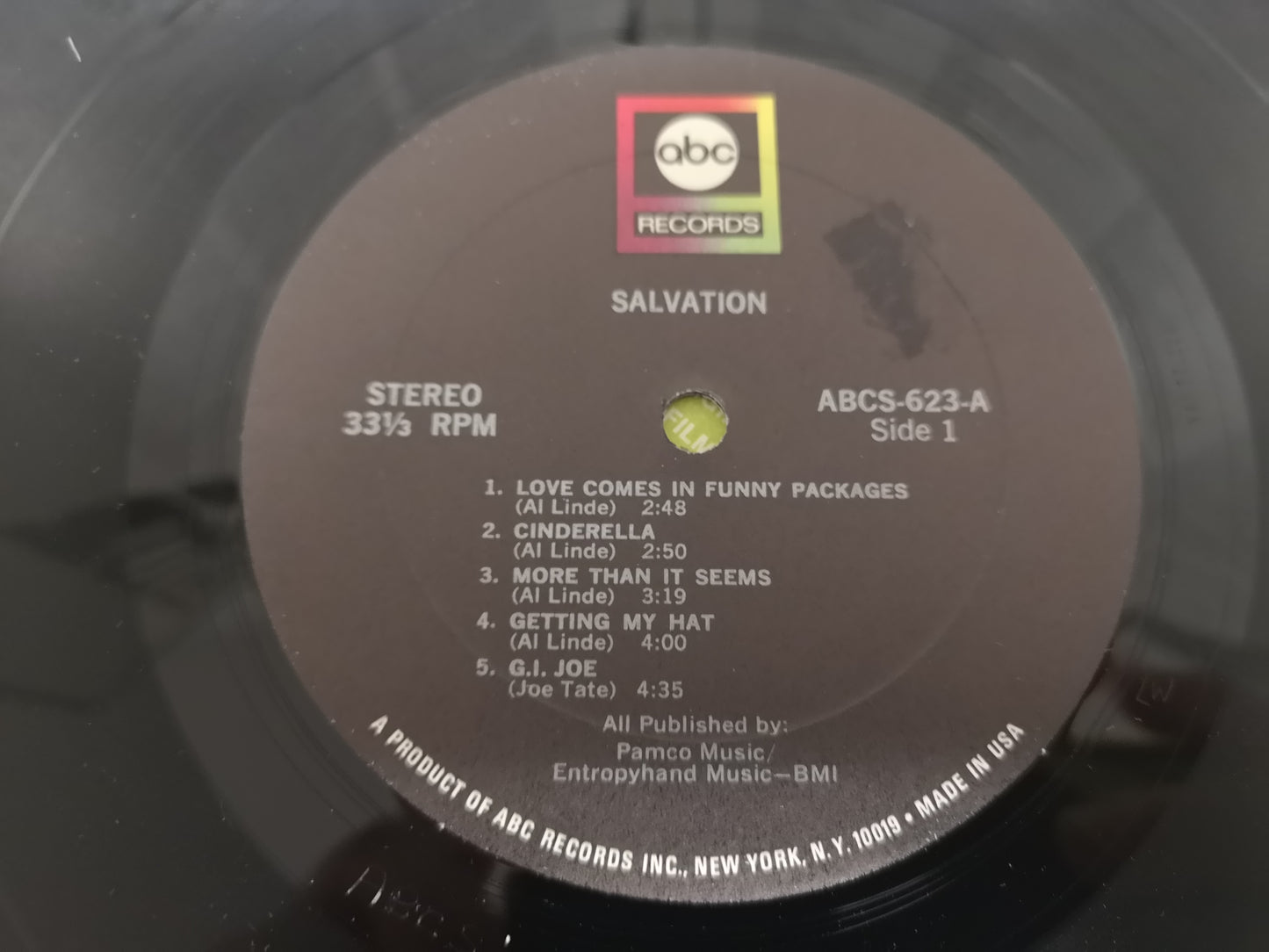 Salvation "S/T" Orig US 1968 EX/EX Fuzz Garage