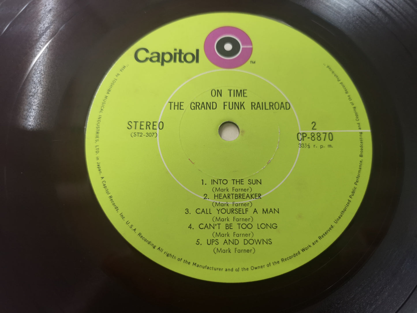 Grand Funk Railroad "On Time" Orig Japan 1969 Red Vinyl VG+/VG