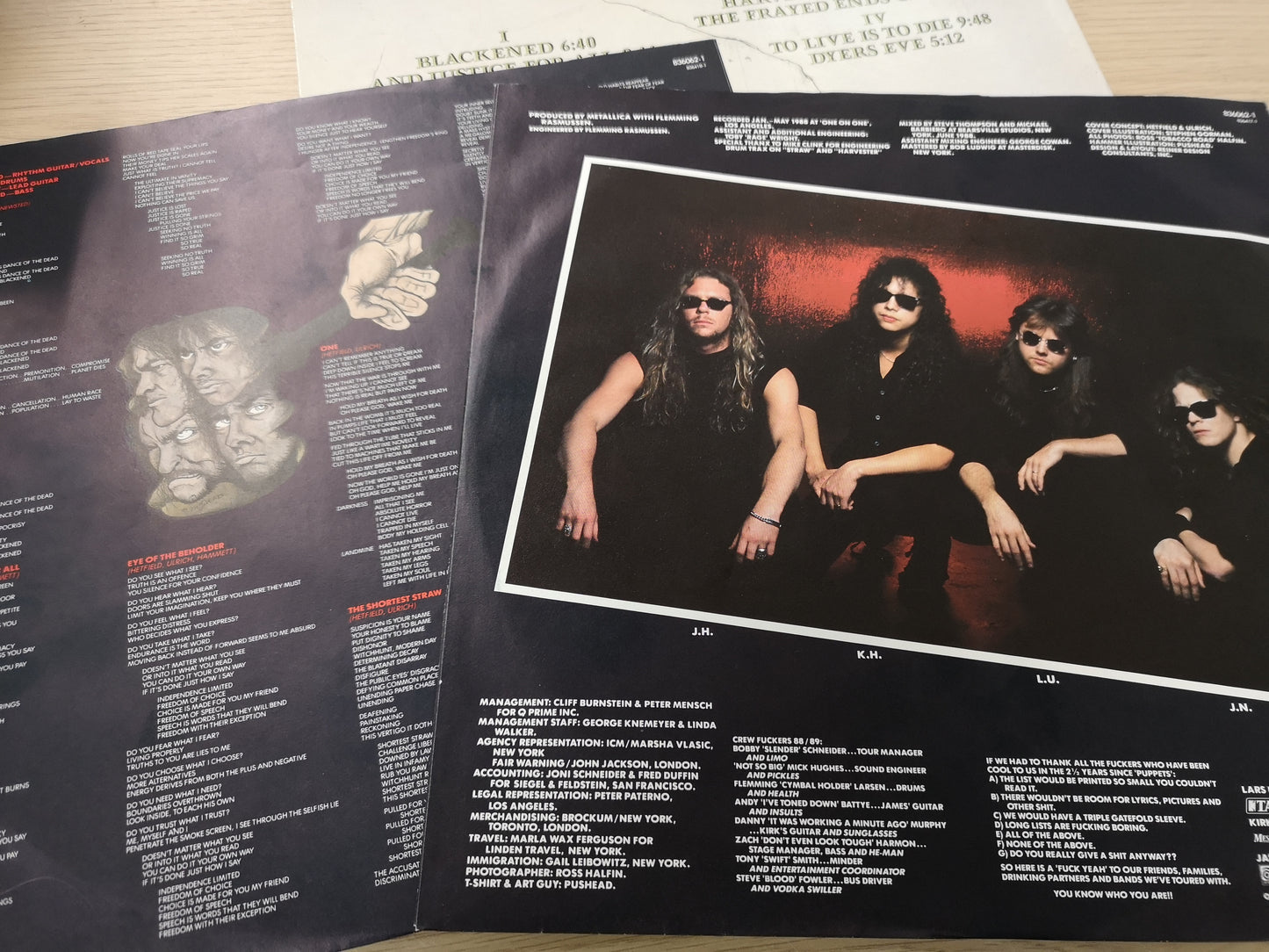 Metallica "...And Justice for All" Orig Holl 1988 M-/EX