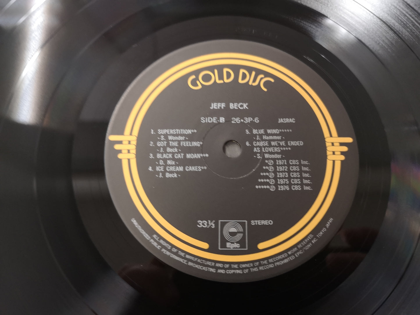 Jeff Beck "Gold Disc" Japan 1978 Obi & Insert EX/EX