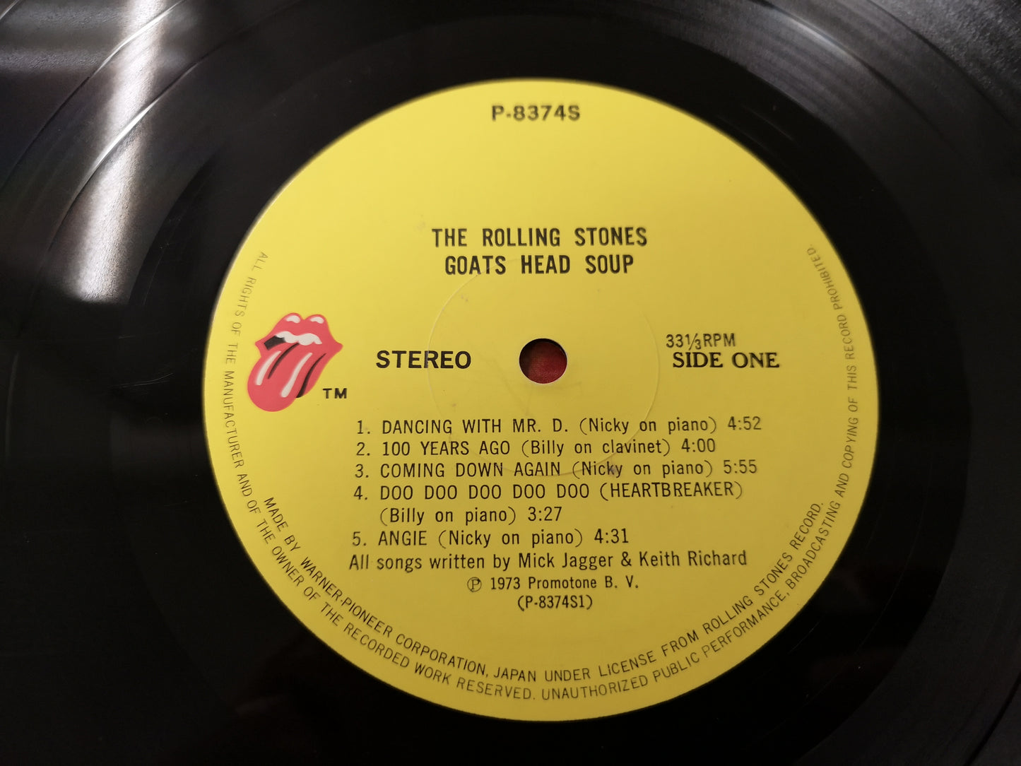 Rolling Stones "Goat's Head Soup" Orig Japan 1974 M-/M- Obi