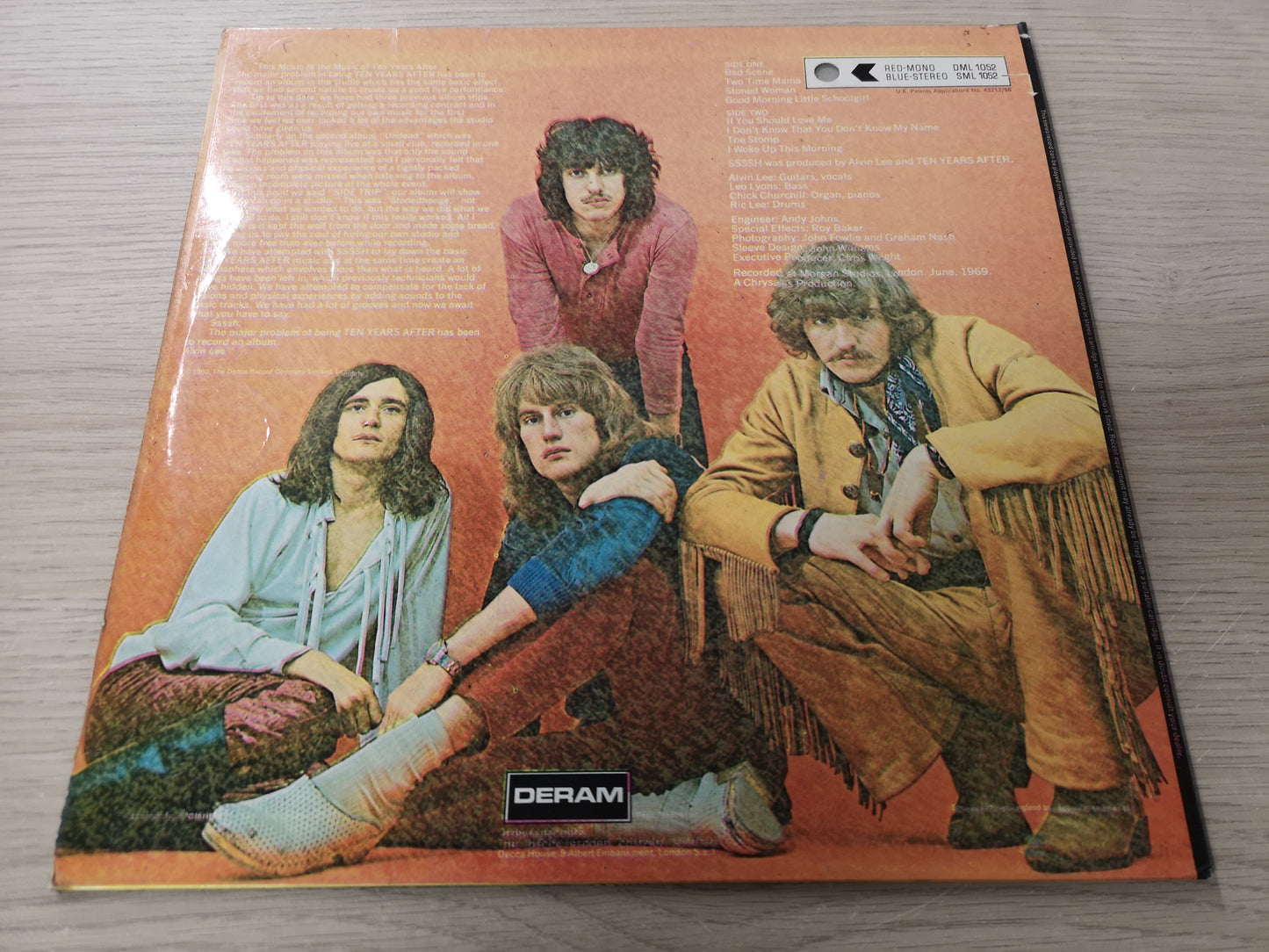 Ten Years After "Ssssh." Orig Uk 1969 EX/VG+