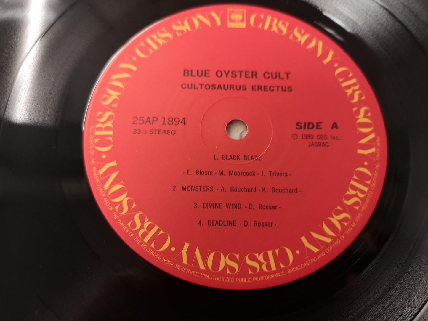 Blue Öyster Cult "Cultösaurus Erectus" Orig Japan 1980  M-/M-