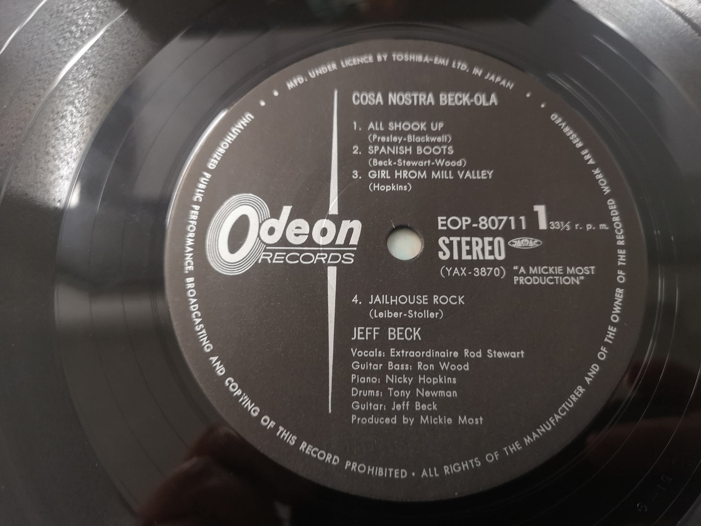 Jeff Beck "Beck-Ola" Re Japan 1973 w/ Booklet & Obi Ex/Ex