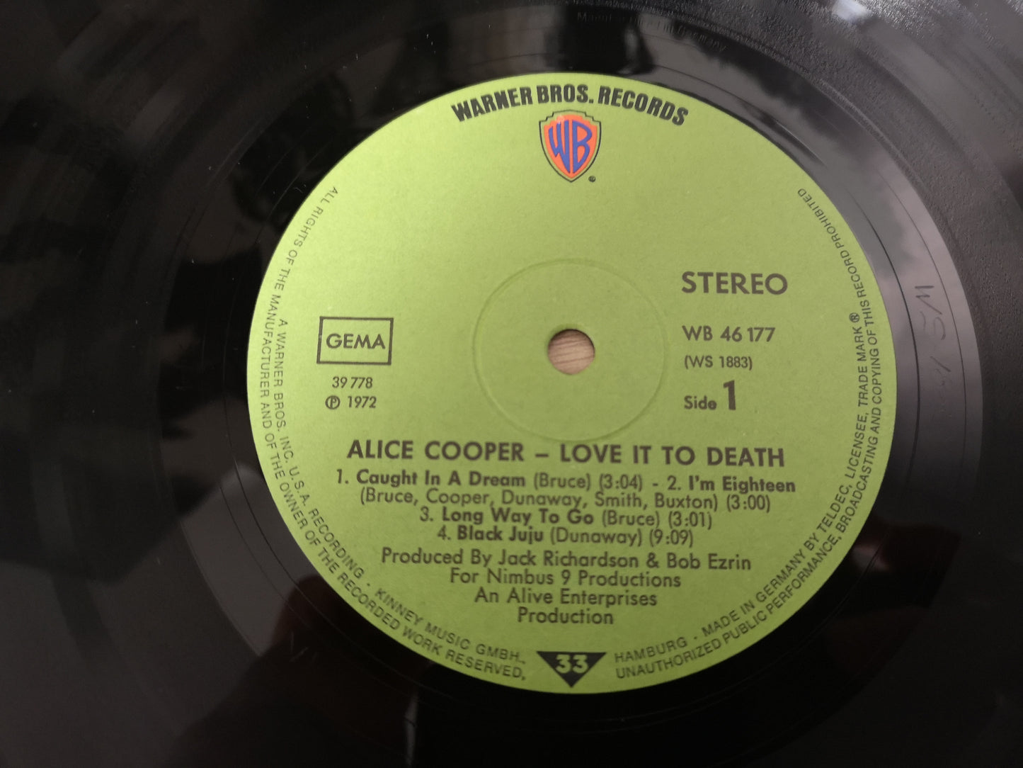 Alice Cooper "Love it to Death" Germany 1972 (2nd Label) M-/M-