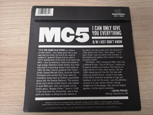 MC5 "I Can only Give you Everything" Re 1967/2018 New