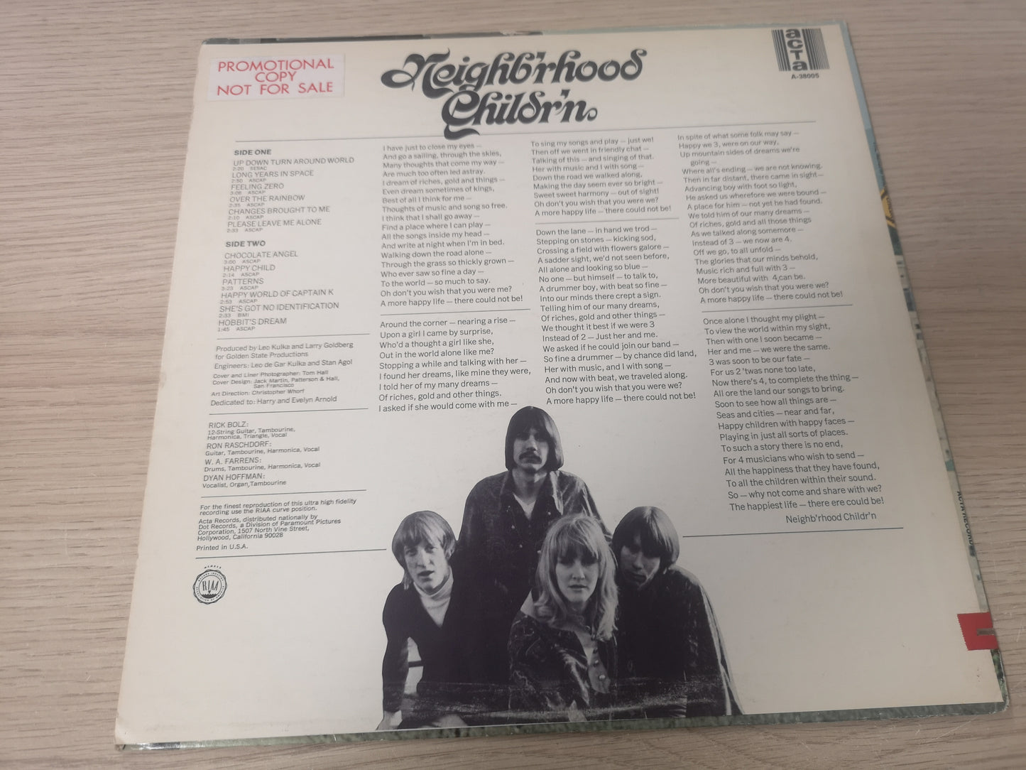 Neighb'rhood Childr'n "S/T" Orig US Mono Promo VG++/EX