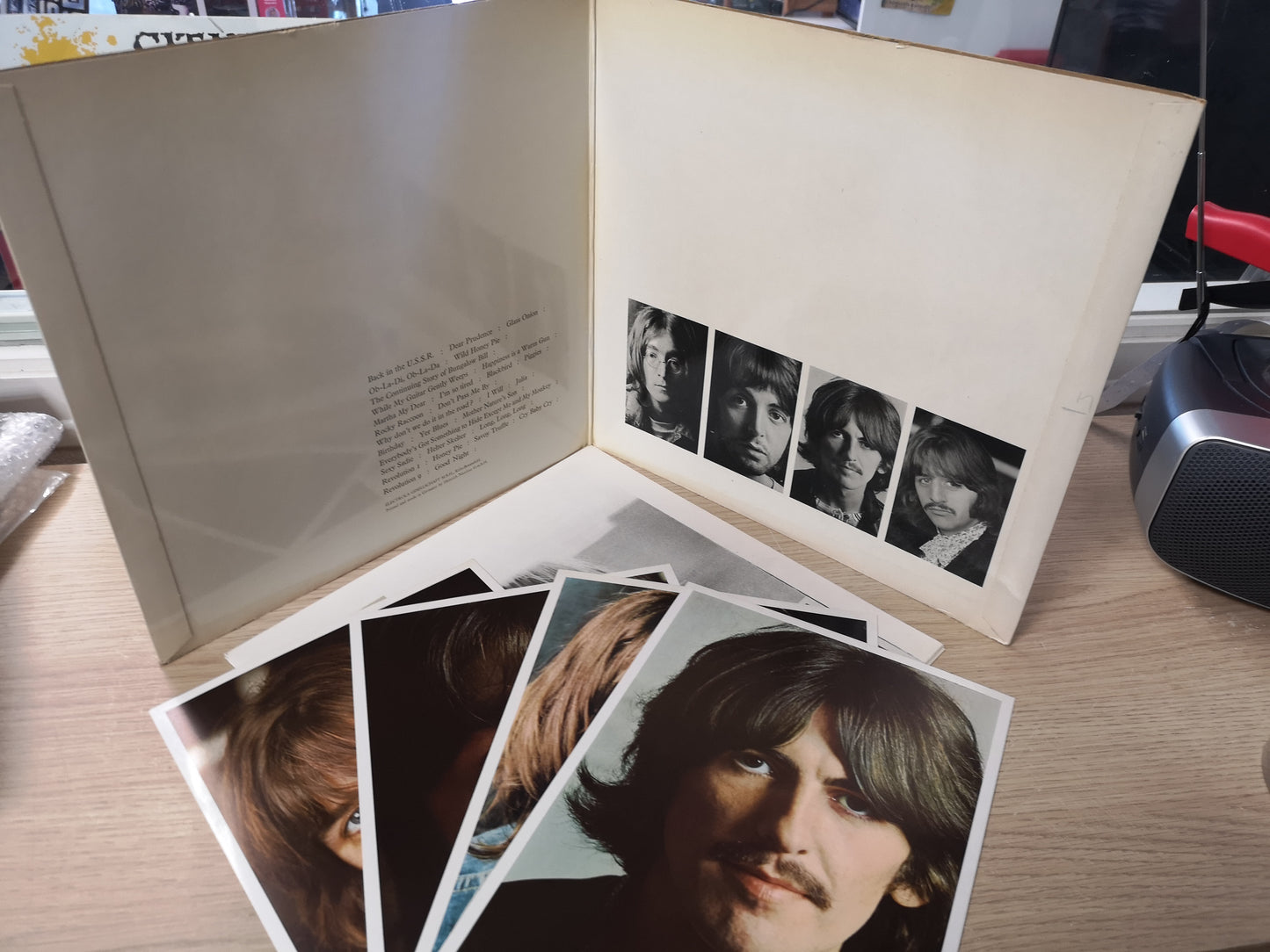 Beatles "S/T Aka White Album" Re 1973 France Poster/Pics VG++/VG++