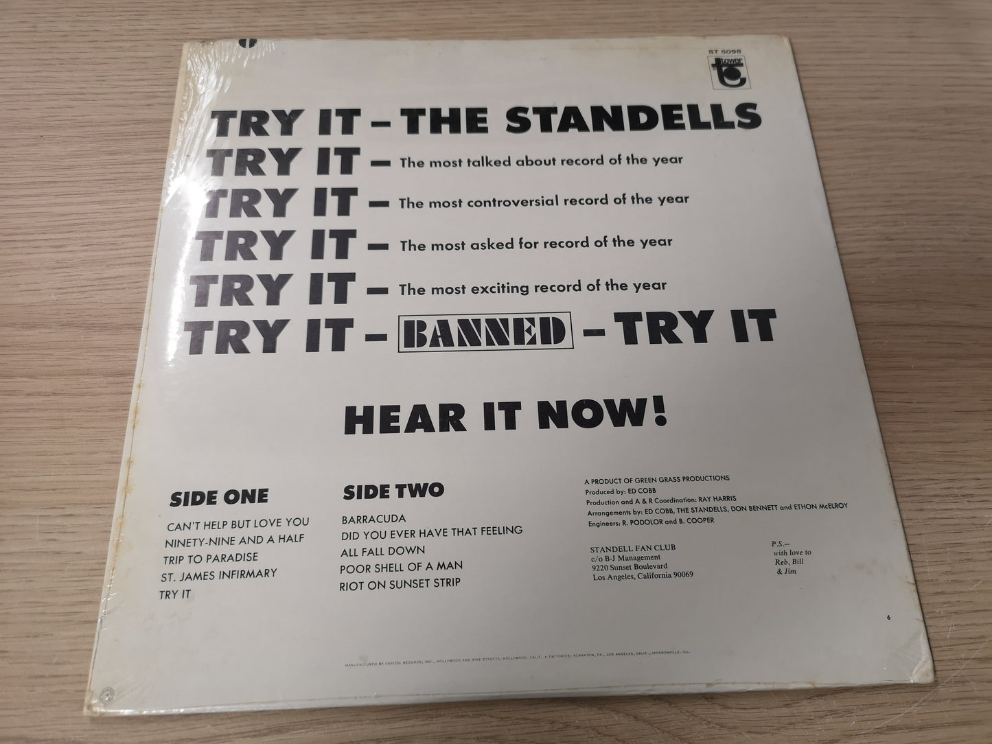 Standells "Try It" Orig Stereo US 1967 Sealed