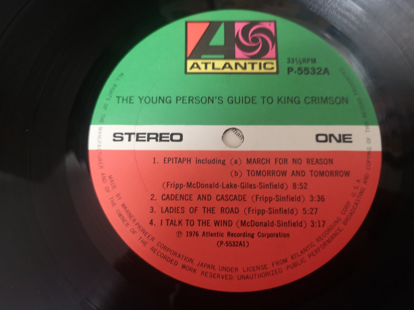 King Crimson "The Young Person' Guide" Orig Japan 1976 VG++/EX w/ Obi & Booklet