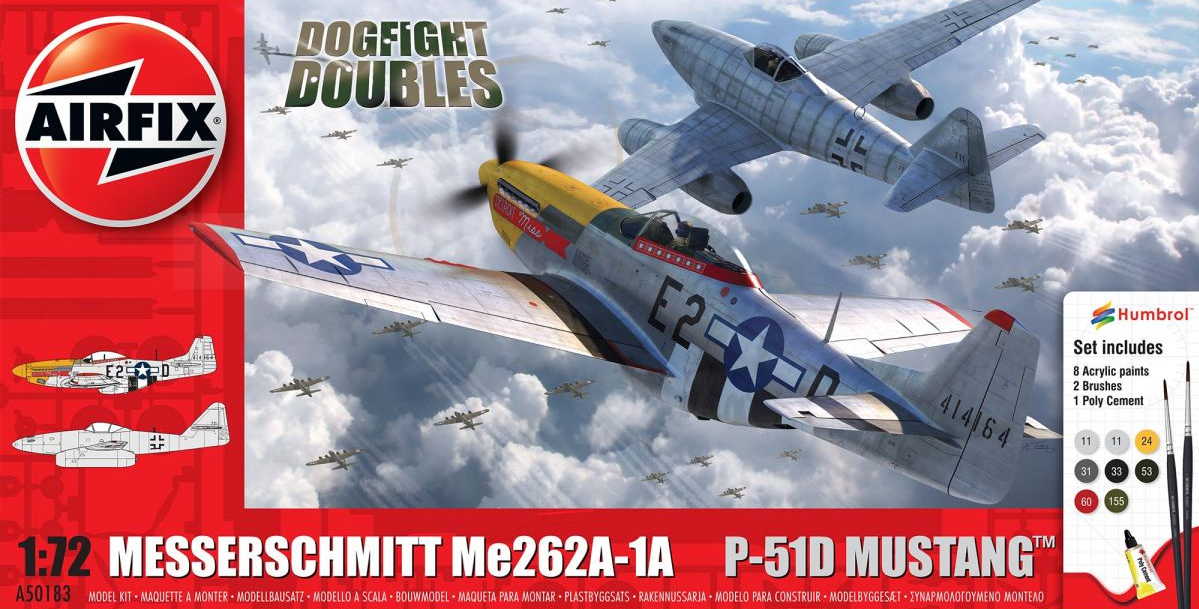 Messerschmitt Me262 & North American P-51D Mustang - Dogfight Doubles - AIRFIX 1/72