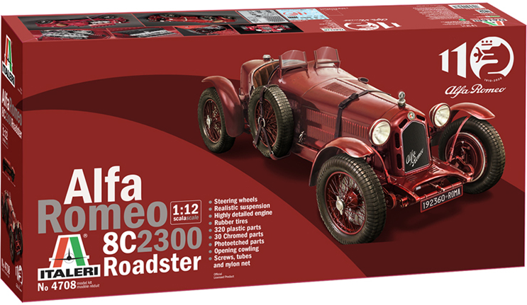 Alfa Romeo 8C 2300 Roadster 110th Anniversary - ITALERI 1/12
