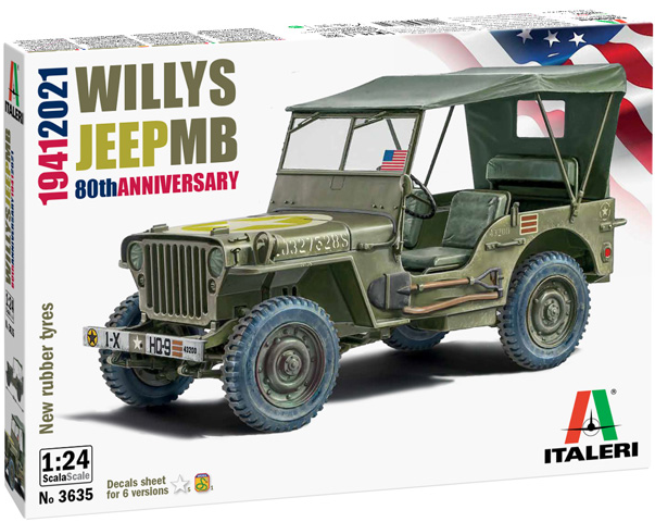 Willys Jeep MB 80th Anniversary 1941-2021 - ITALERI 1/24