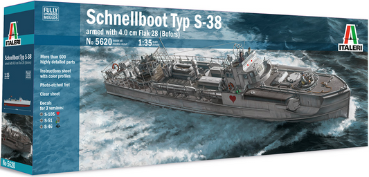 Schnellboot Typ S-38 armed with 4.0 cm Flak 28 (Bofors) - ITALERI 1/35