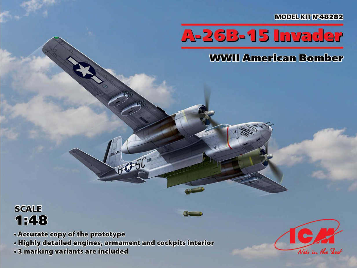 Douglas A-26B-15 Invader - WWII American Bomber - ICM 1/48