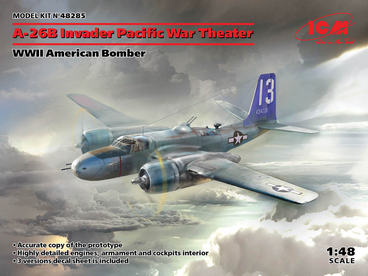 Douglas A-26В Invader Pacific War Theater WWII American Bomber - ICM 1/48