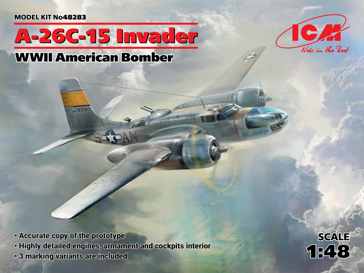 Douglas A-26С-15 Invader WWII American Bomber - ICM 1/48