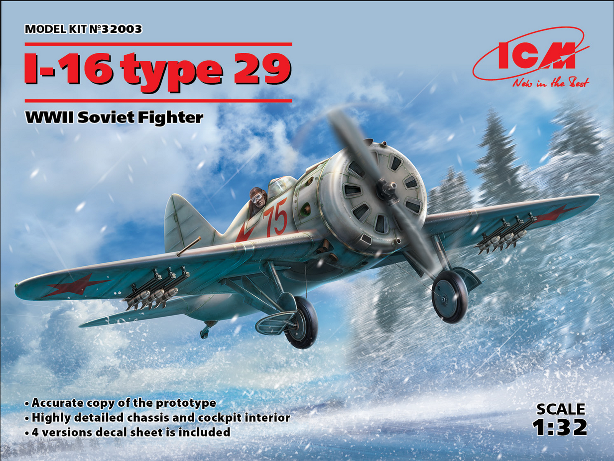 I-16 type 29 WWII Soviet Fighter - ICM 1/32