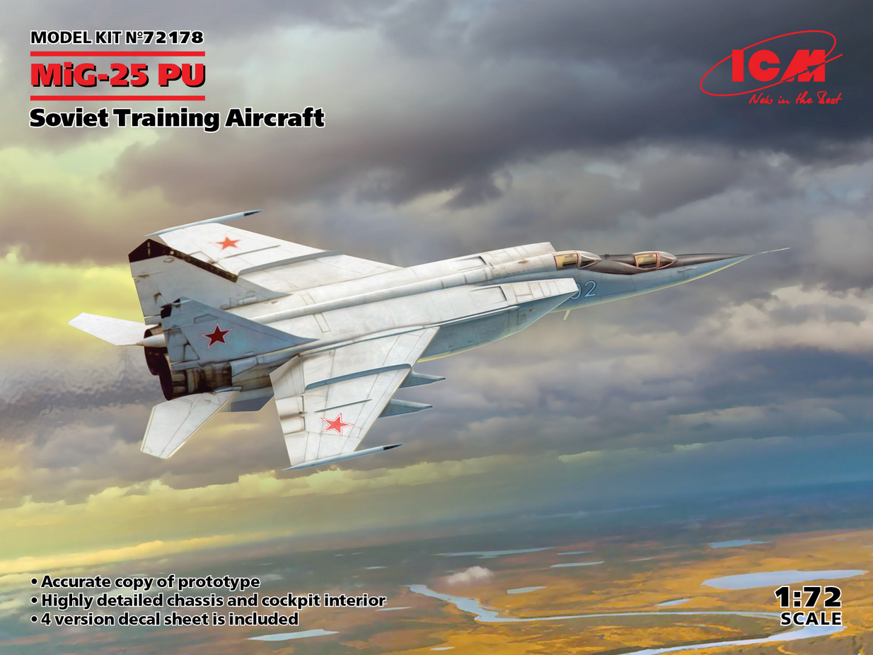 MiG-25PU Soviet Training Aircraft - ICM 1/72