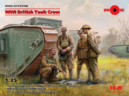 WWI British Tank Crew (4 figures) - ICM 1/35