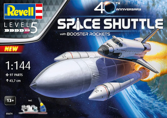 Space Shuttle w/ Booster Rockets (97 pièces) 40th Anniversary - REVELL 1/144