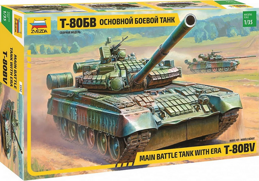 T-80BV with Era Main Battle Tank - ZVEZDA 1/35