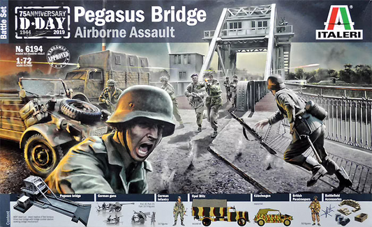 D-Day 75°Ann.1944-2019 Pegasus Bridge - Airborne Assault Battle set - ITALERI 1/72
