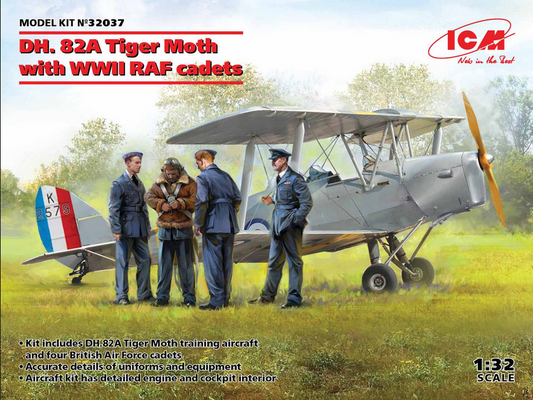 de Havilland DH.82A Tiger Moth with WWII RAF cadets - ICM 1/32