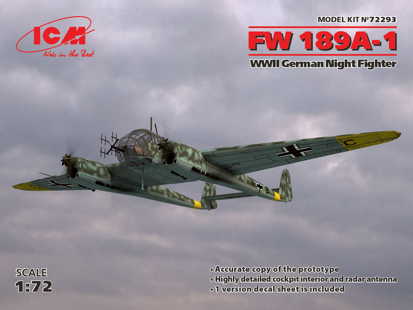 Fw-189A-1 WWII German Night Fighter - ICM 1/72