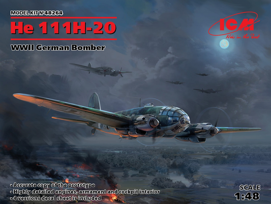 He 111H-20 WWII German Bomber - ICM 1/48