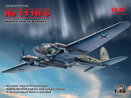 He 111H-6 WWII German Bomber - ICM 1/48