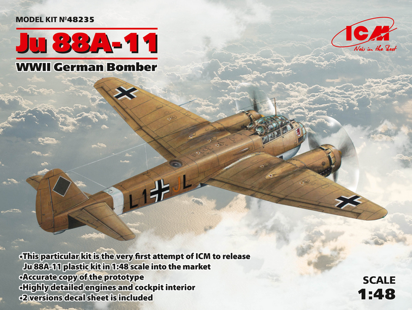 Ju 88A-11 WWII German Bomber - ICM 1/48