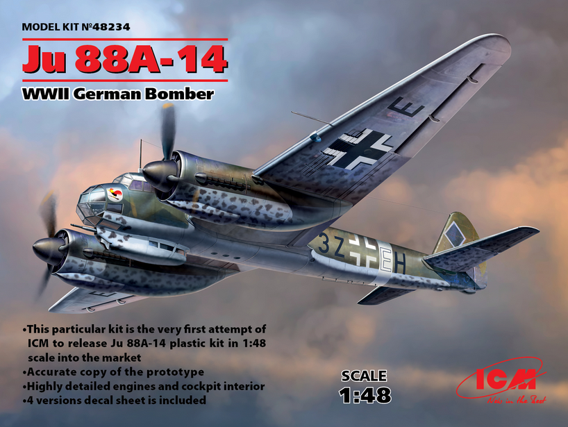 Ju 88A-14 WWII German Bomber - ICM 1/48
