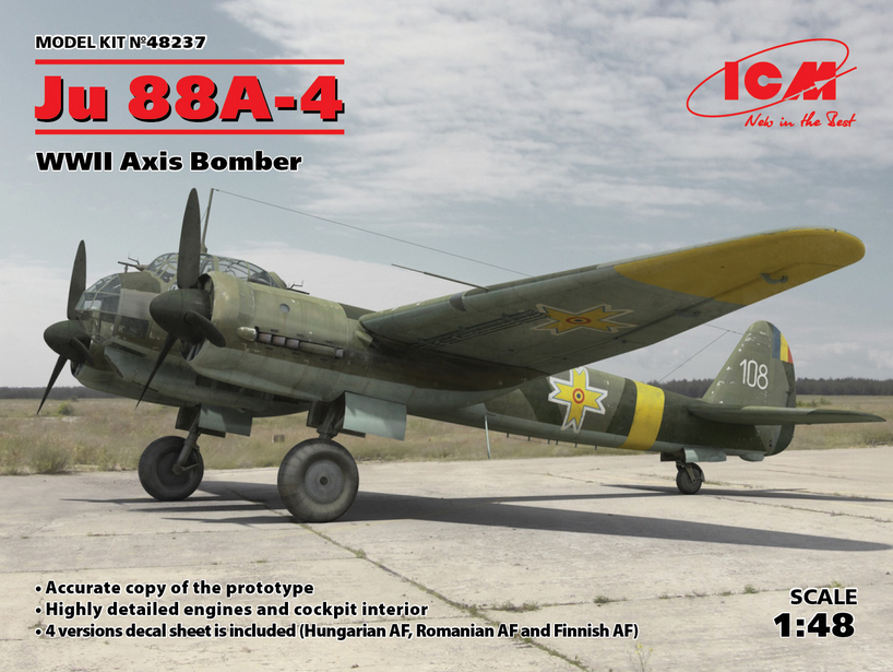 Ju 88A-4 WWII Axis Bomber - ICM 1/48