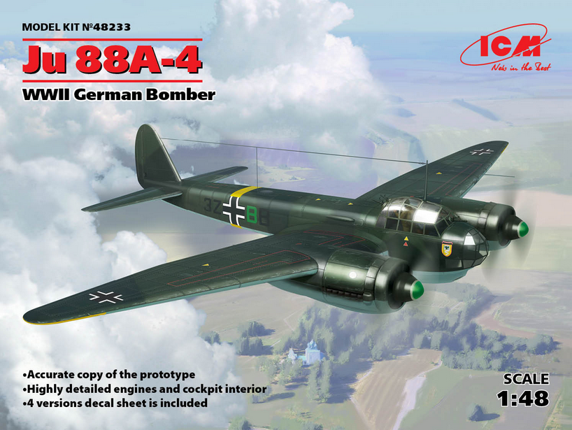 Ju 88A-4 WWII German Bomber - ICM 1/48