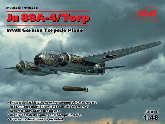 Ju 88A-4/Torp WWII German Torpedo Plane - ICM 1/48