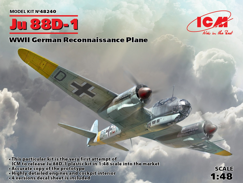 Ju 88D-1 WWII German Reconnaissance Plane - ICM 1/48